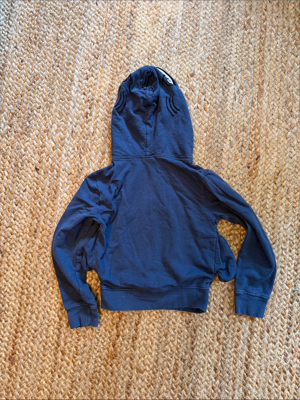 Navy "Palm Beach" Shark Hooded Sweatshirt - Picture 2 of 3